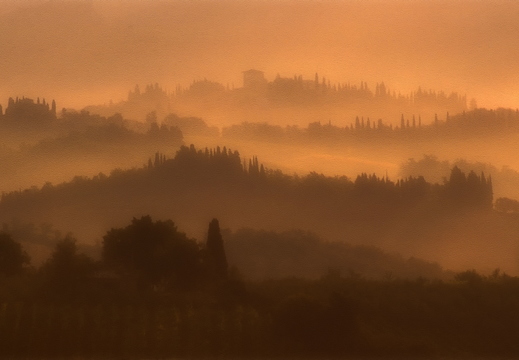 Morgenstimmung bei San Gimignano