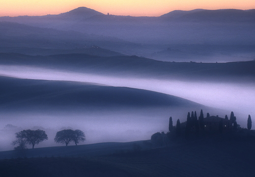 Morgenstimmung im Val d'Orcia