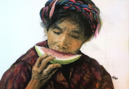 009 Melonenesserin, Guatemala